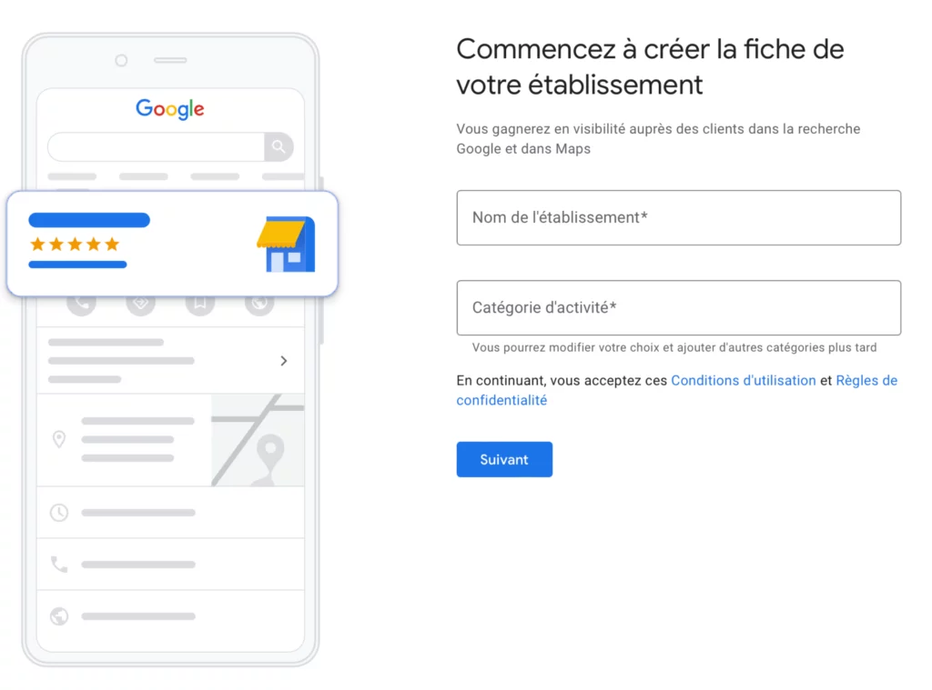 Tutoriel inscription et création fiche Google Business Profile